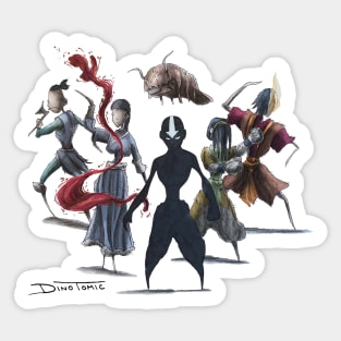 Elemental benders Sticker